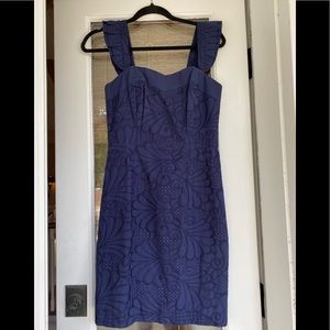 Lilly Pulitzer navy blue dress with shell detail